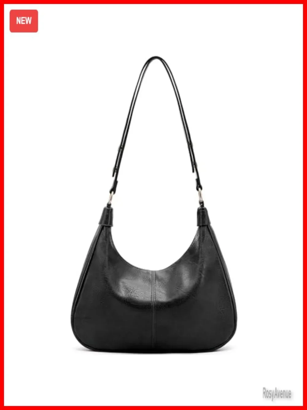 Ultra Soft Foldable Vegan Leather Shoulder Bag Hobo Handbag Crossbody Tote